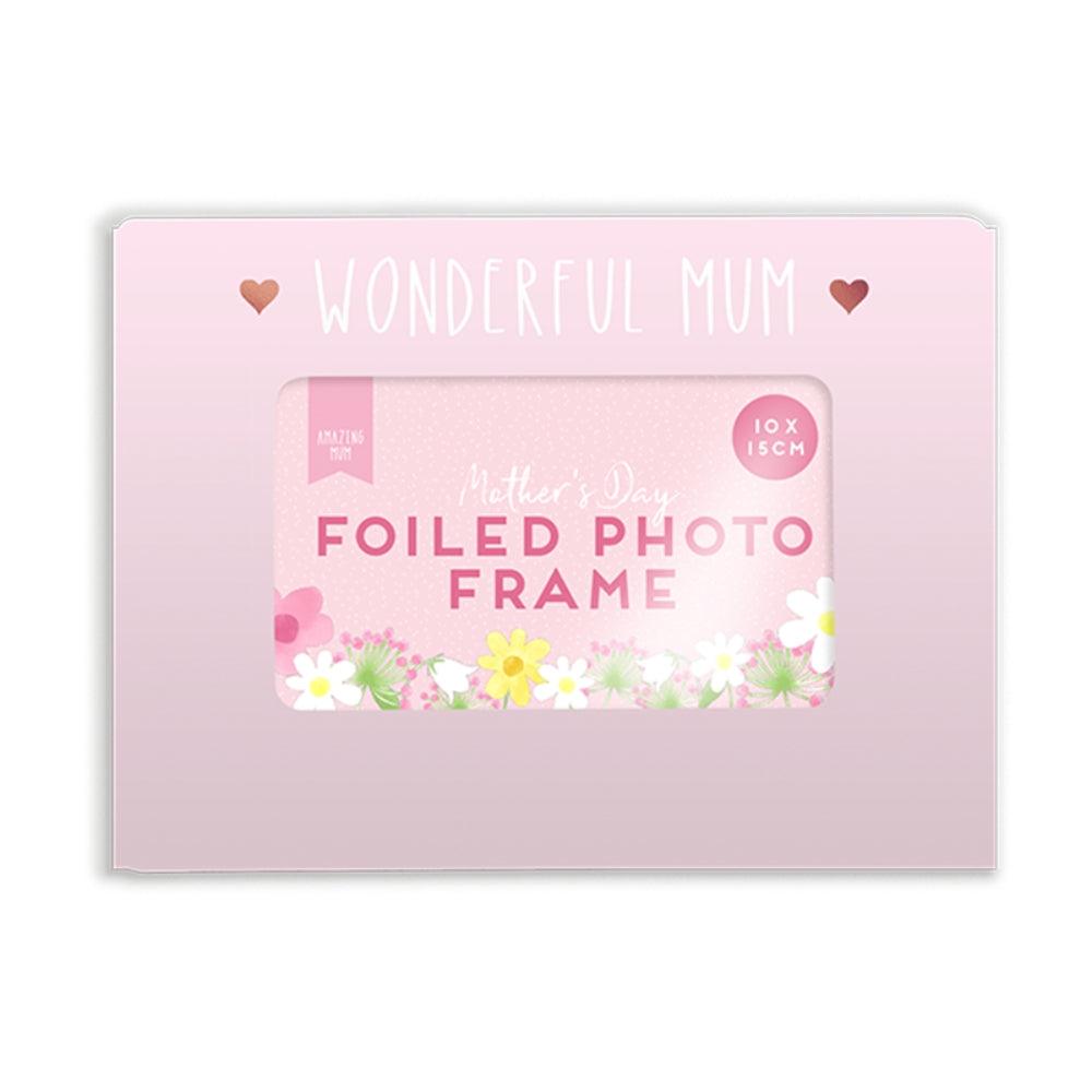 Amazing Mum Mothers Day Foil Photo Frame | 4x6 | Assorted Colour - Choice Stores