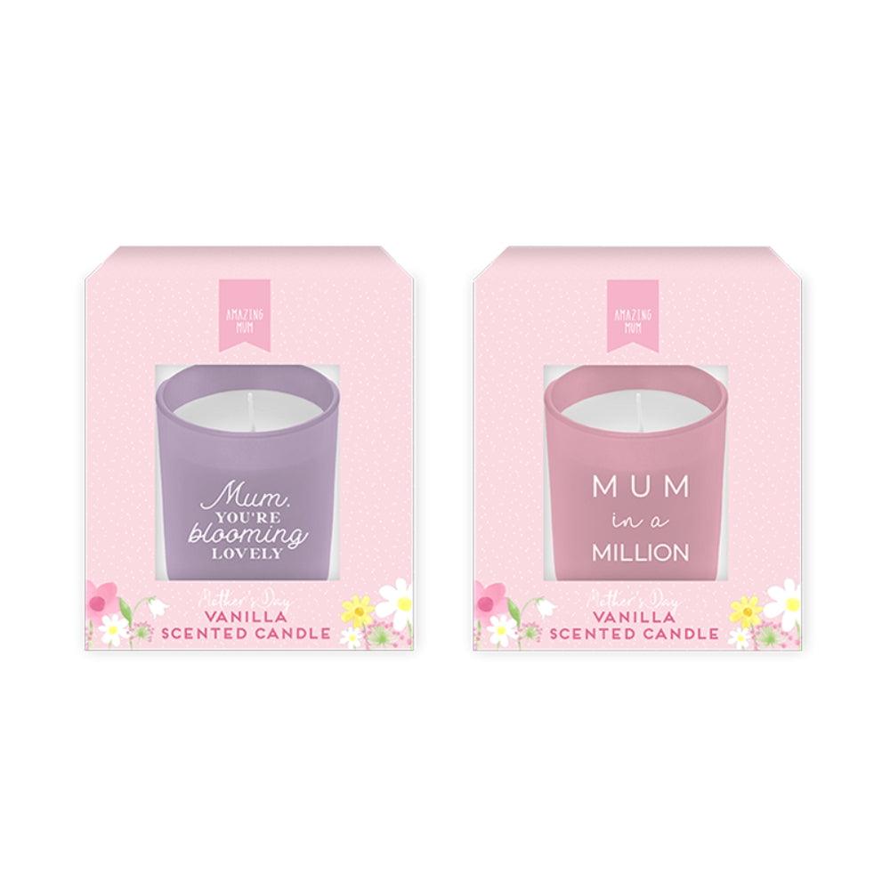 Amazing Mum Mothers Day Vanilla Scented Candle | Assorted Design - Choice Stores