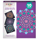 Create Your Own Mandala Canvas Art Set | 10 Pieces, Assorted Designs