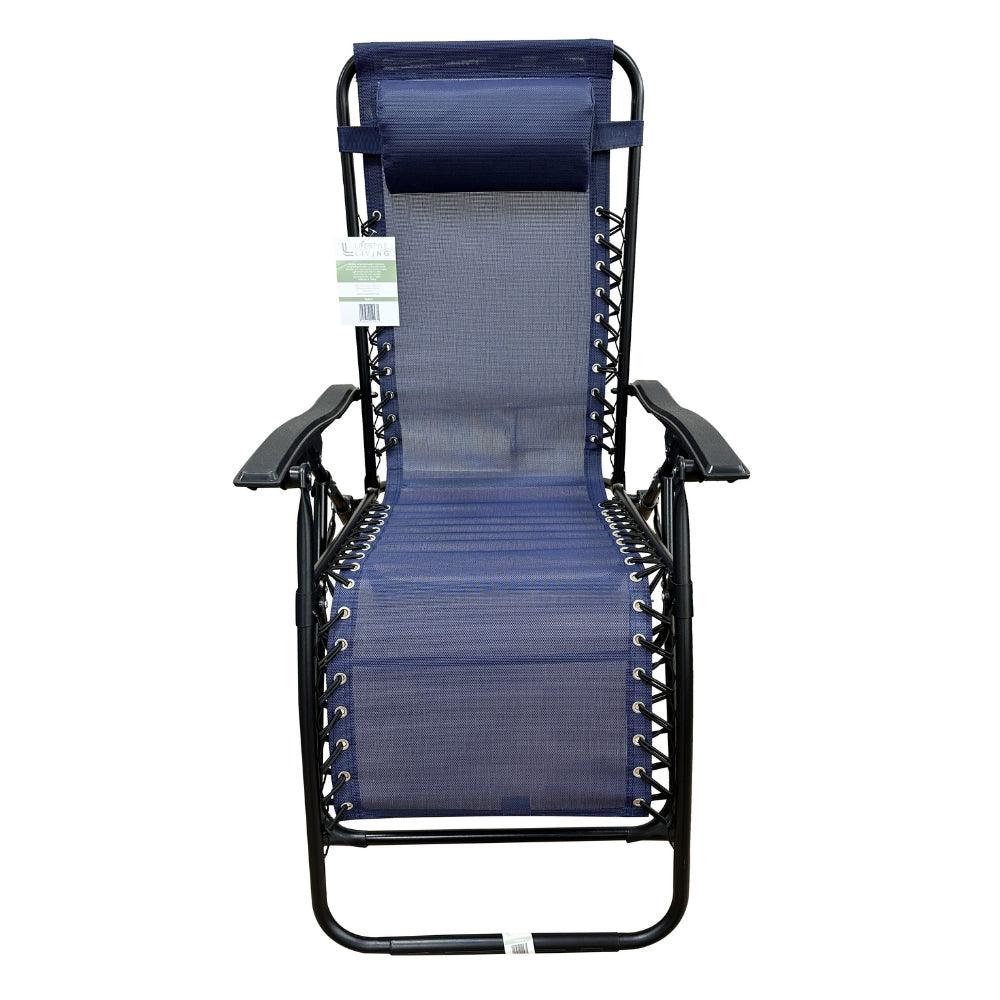 Lifestyle Living Zero Gravity Reclining Chair | Navy Blue - Front View