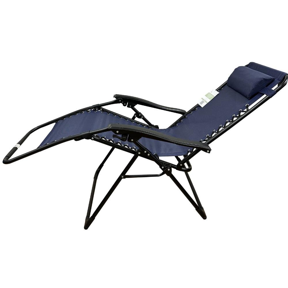 Lifestyle Living Zero Gravity Reclining Chair | Navy Blue - Foldable Chair