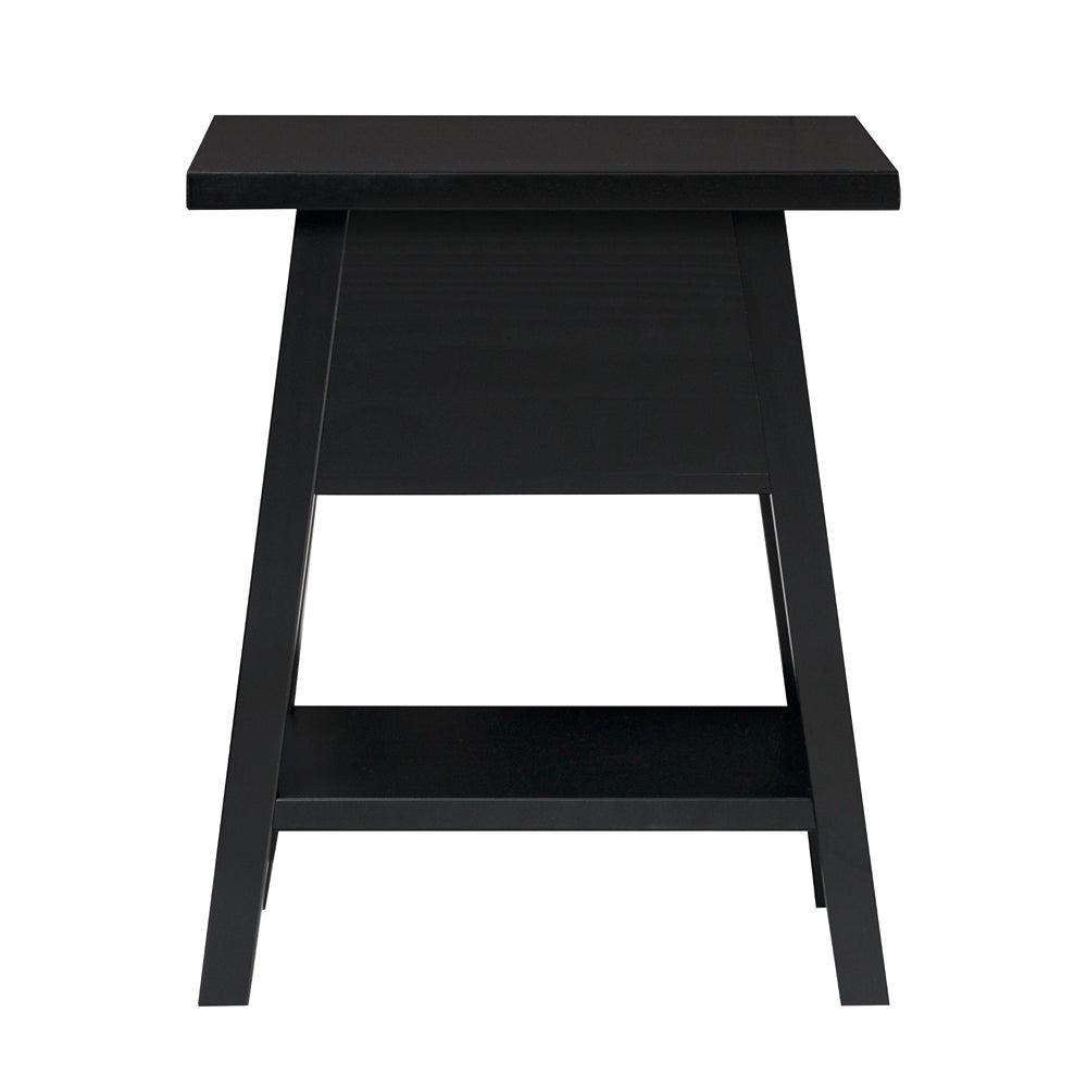 walker edison japandi modern minimilist bedside table black