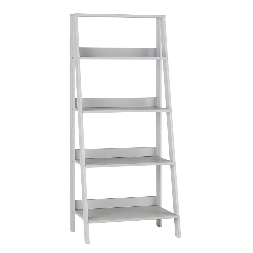 Walker Edison Wooden Ladder Bookshelf Grey | 55in - Choice Stores