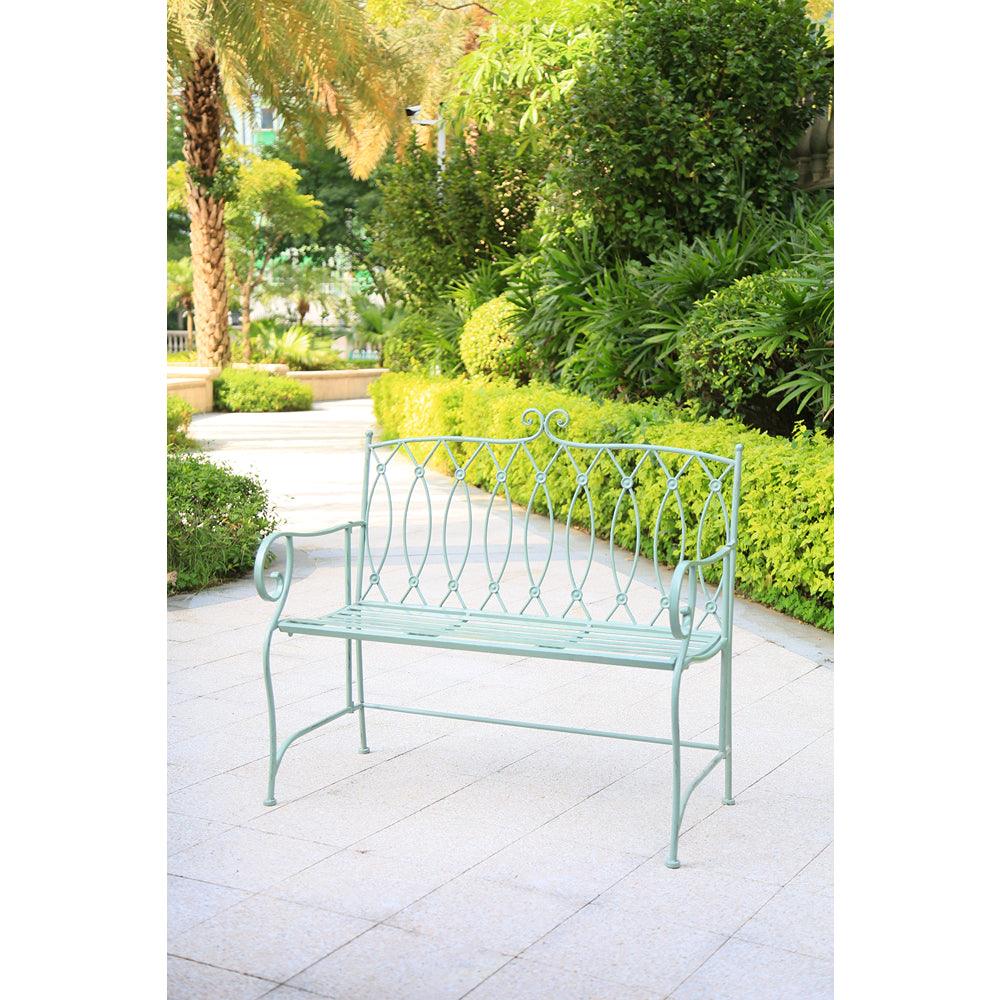 Lifestyle Living Capri Sage Green Outdoor Bench | 104cm