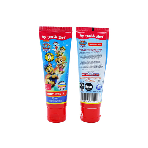 My Teeth Time PAW Patrol Kids Fluoride Toothpaste | 75 ml, Bubblegum, 1450 ppm