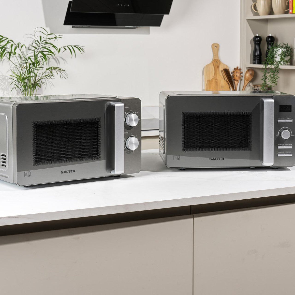 Salter Cosmos Grey Digital Microwave | 800W - Choice Stores