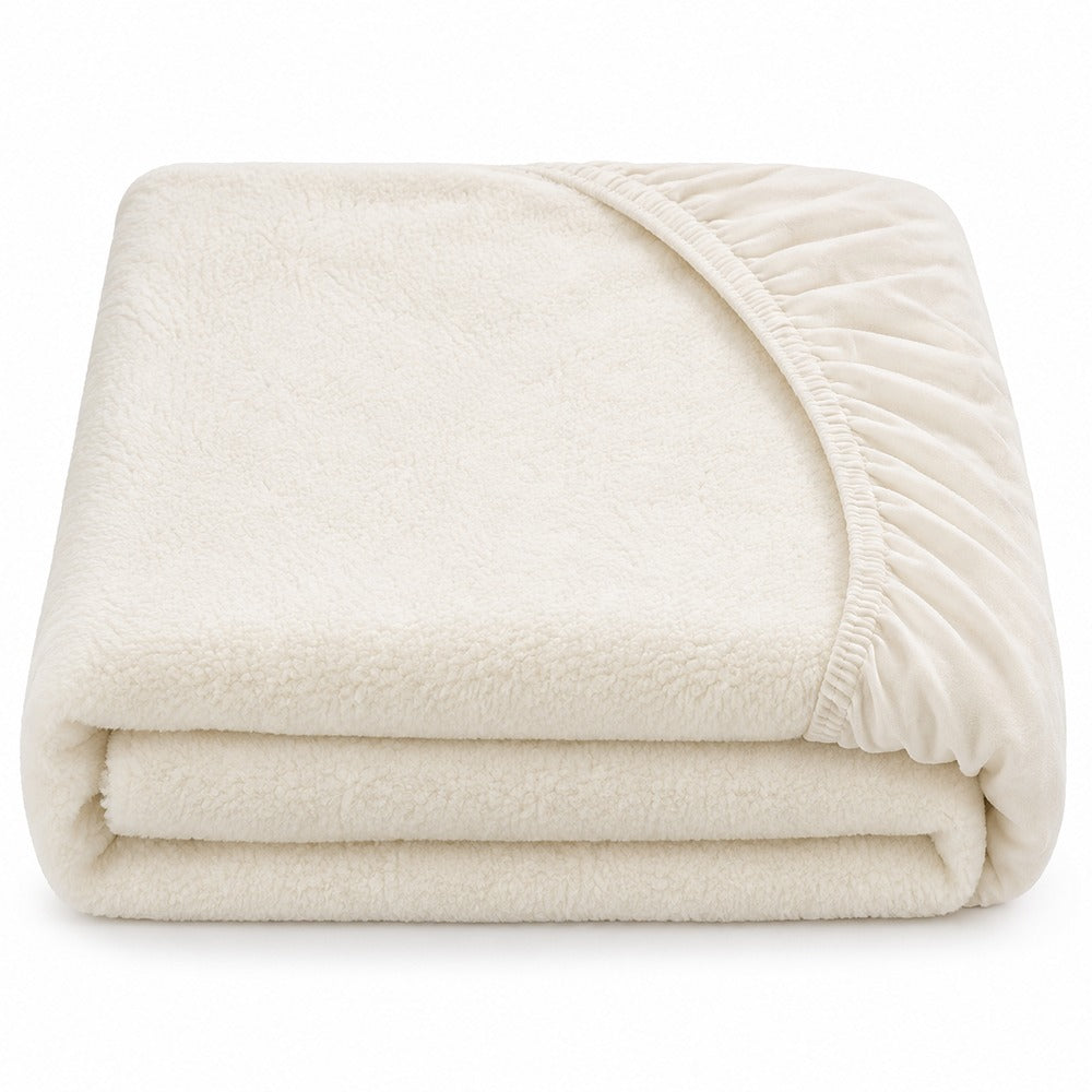 Thermal Fleece Under Blanket - Cream - King Size