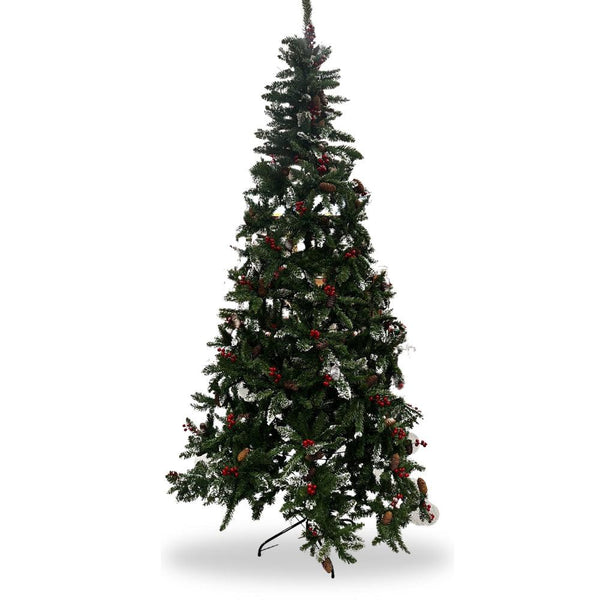Vermont Red Berry Pinecone Lightly Flocked Christmas Tree