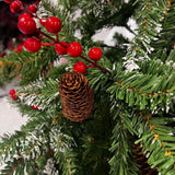 Vermont Red Berry Pinecone Lightly Flocked Christmas Tree