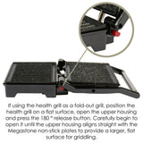 Salter Megastone Fold-Out Contact Grill | Floating Hinge, Dual Indicators