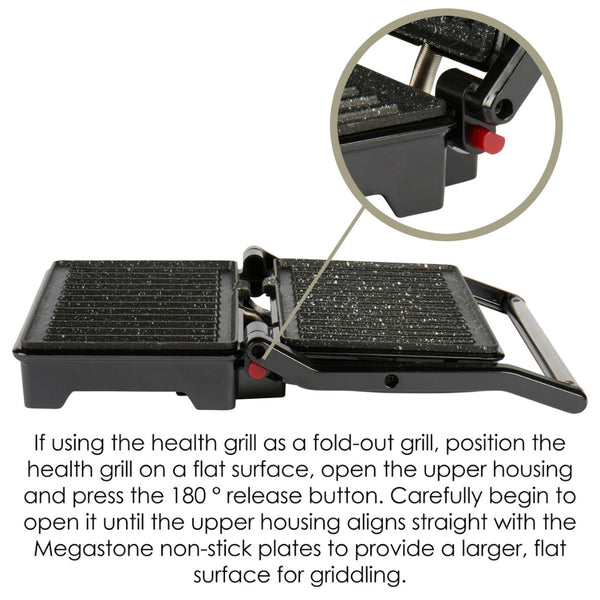 Salter Megastone Fold-Out Contact Grill | Floating Hinge, Dual Indicators