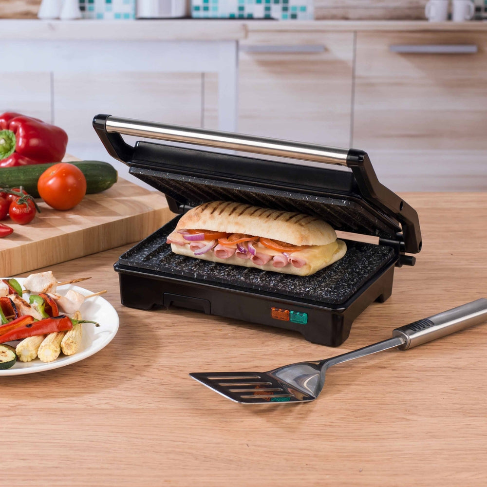 Salter Megastone Fold-Out Contact Grill | Floating Hinge, Dual Indicators