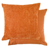 Portland Chenille Filled Cushion 43x43cm | Soft Orange Texture
