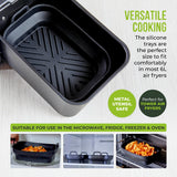 Tower Air Fryer Roasting Trays Pack of 2 | Matte Black, Ridged Base