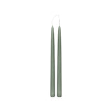 Atmosphera Twin Taper Dinner Candles | Pack of 2, 30cm, Sage Green