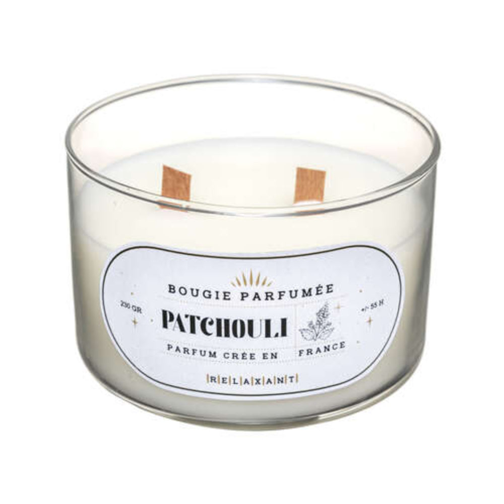 Comptoir de la Bougie Patchouli Scented Candle | Two Wooden Wicks, 470g