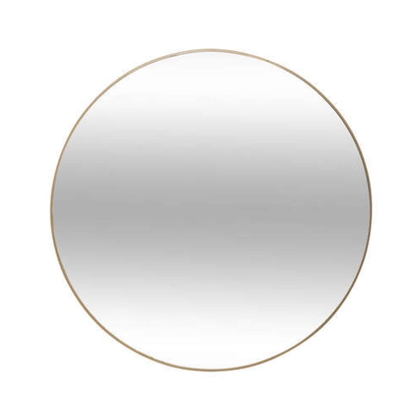 Atmosphera Alice Round Gold Metal Frame Wall Mirror | 76cm Diameter