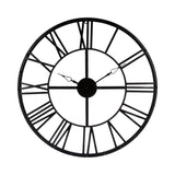 Atmosphera Vintage Skeleton Metal Wall Clock | 69cm, Black, Roman Numerals