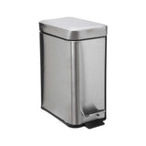5FIVE Rectangular Soft Close Brushed Stainless Steel Pedal Bin | 5L