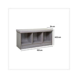 5FIVE Grey Wash Storage Bench with Padded Seat | 3 Cubby Compartments