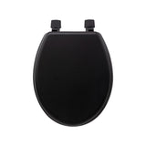 5FIVE Black MDF Toilet Seat | Minimalist Lid, Concealed Hinges