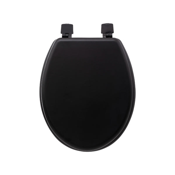 5FIVE Black MDF Toilet Seat | Minimalist Lid, Concealed Hinges