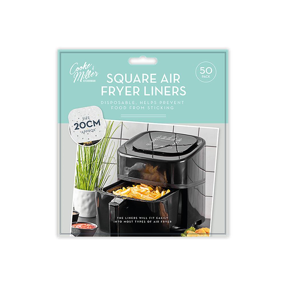 Cooke &amp; Miller Square Disposable Air Fryer Liners | 20cm | Pack of 50 - Choice Stores