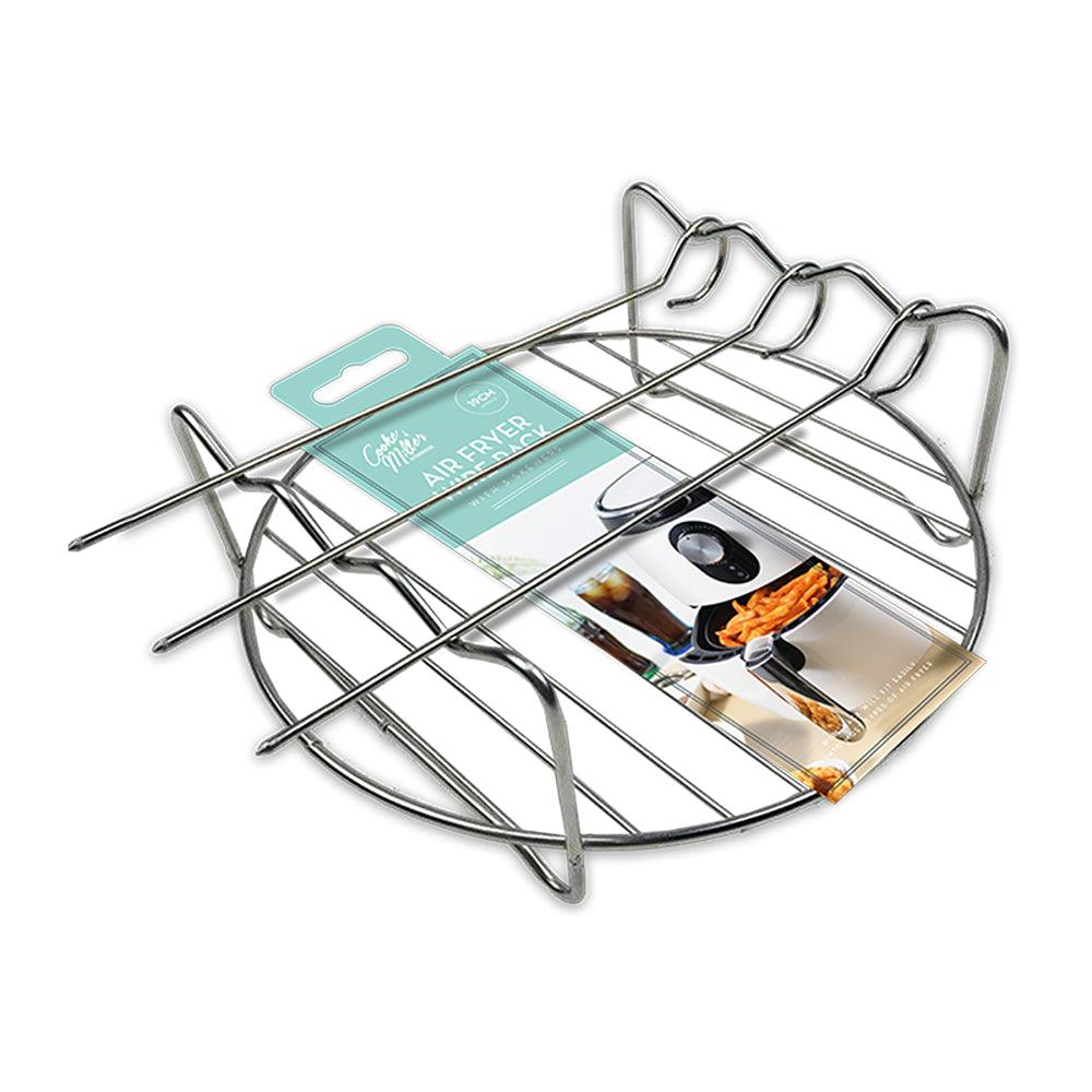 Cooke & Miller Air Fryer Wire Rack with Skewers | 19cm - Choice Stores