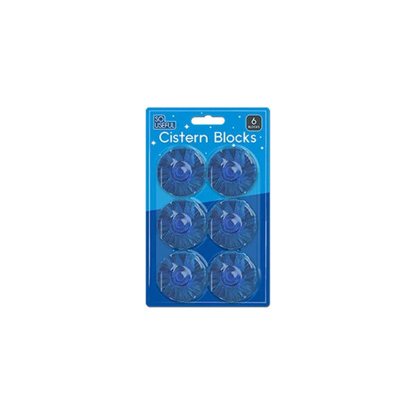 So Useful Blue Toilet Cistern Blocks | Pack of 6, with Clip Strips