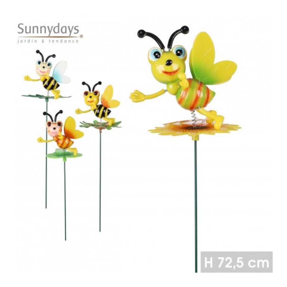 Bee Garden Stake Decoration | Assorted Designs and Colours, 72.5cm