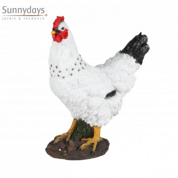 Sunnydays Realistic Resin Chicken Garden Statue | 36cm