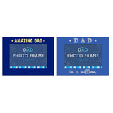 Father's Day Foiled Photo Frame | 4x6 Inch Blue Keepsake