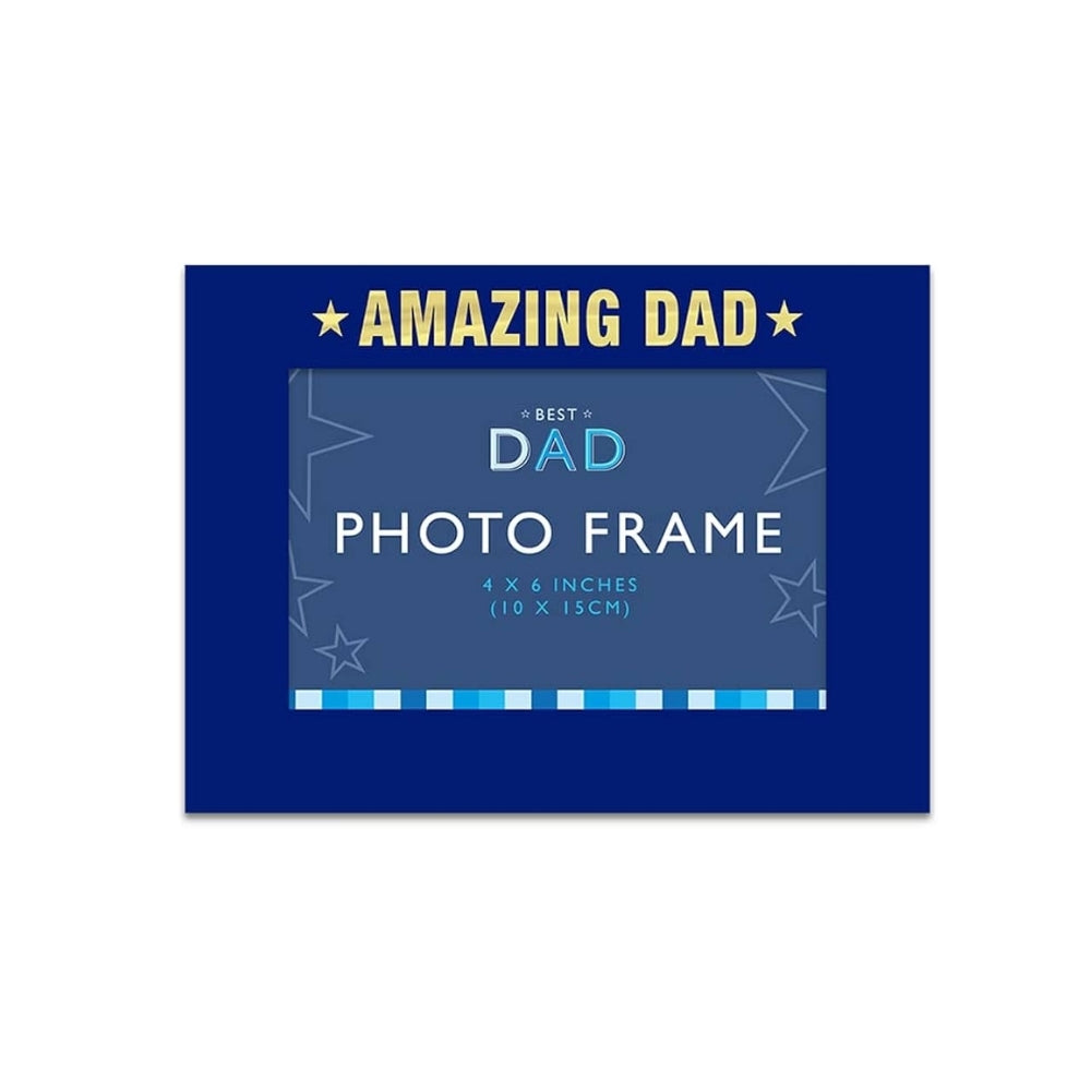 Father's Day Foiled Photo Frame | 4x6 Inch Blue Keepsake
