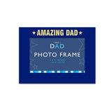 Father's Day Foiled Photo Frame | 4x6 Inch Blue Keepsake