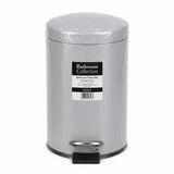 Grey Dome Lid Pedal Bathroom Bin | 3 Litre, Compact Cylindrical Design