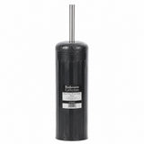 Dome Toilet Brush Holder | Black, Covered, Ribbed Freestanding Design