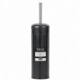 Dome Toilet Brush Holder | Black, Covered, Ribbed Freestanding Design