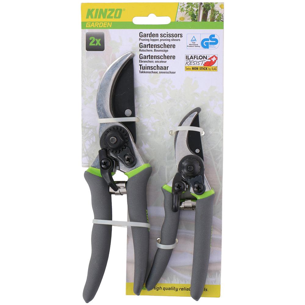 Kinzo Garden Pruning Shears with Soft Grip Handle | Set of 2 - Choice Stores