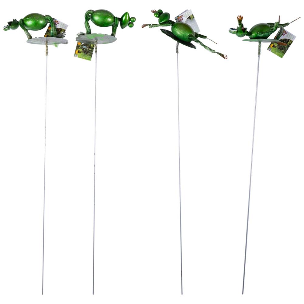 Kinzo Garden Stake with Yoga Frog | Assorted Designs | 80cm - Choice Stores