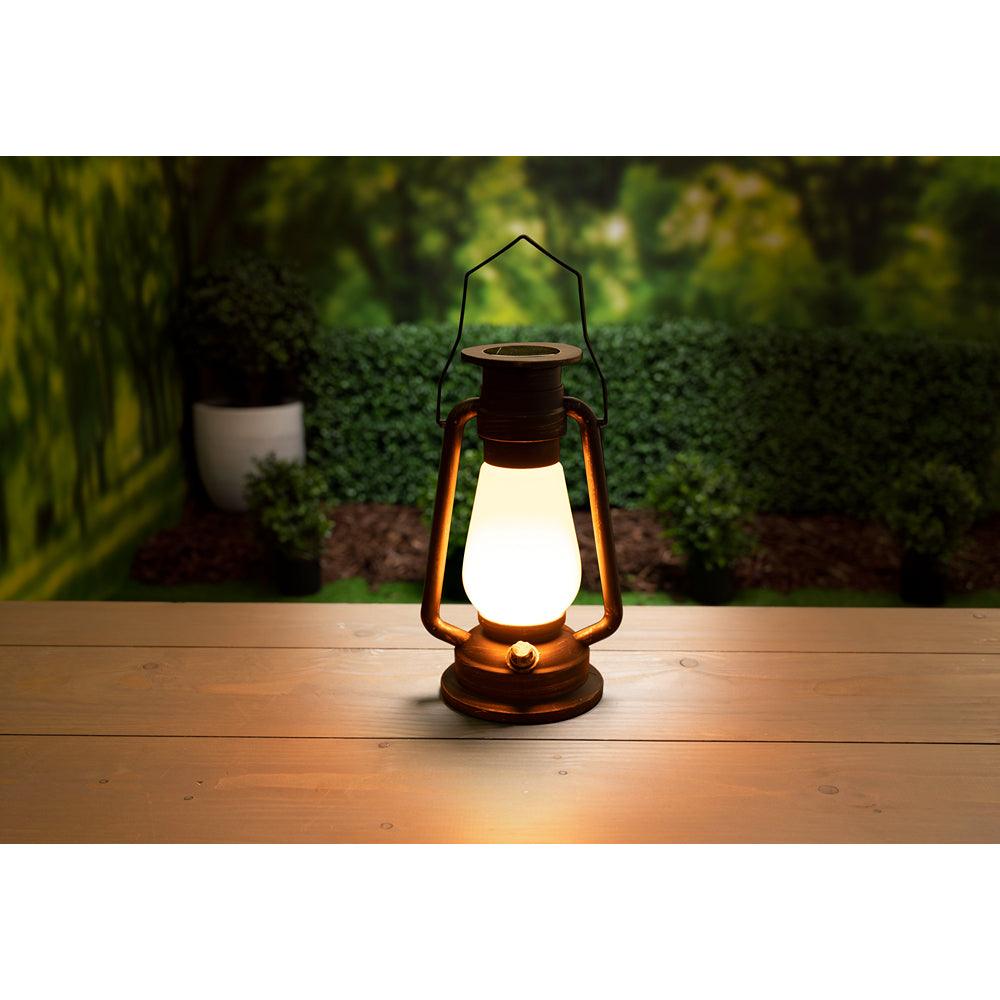 Grundig Solar LED Garden Flame Effect Lantern | 30cm
