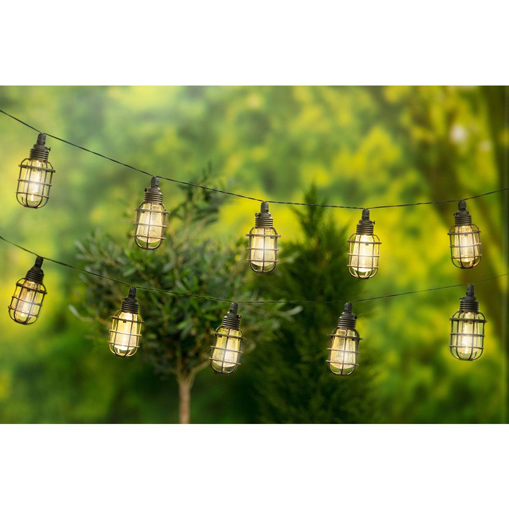 Grundig Warm White Solar 10 LED String Light Lanterns | 3.8m - Choice Stores