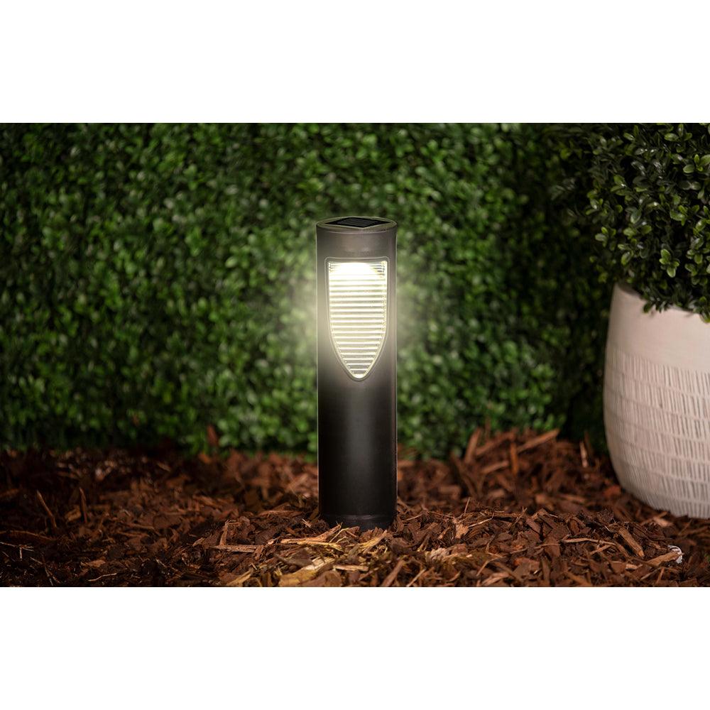 Grundig Warm White Solar LED Sleek Black Stake Light - Choice Stores