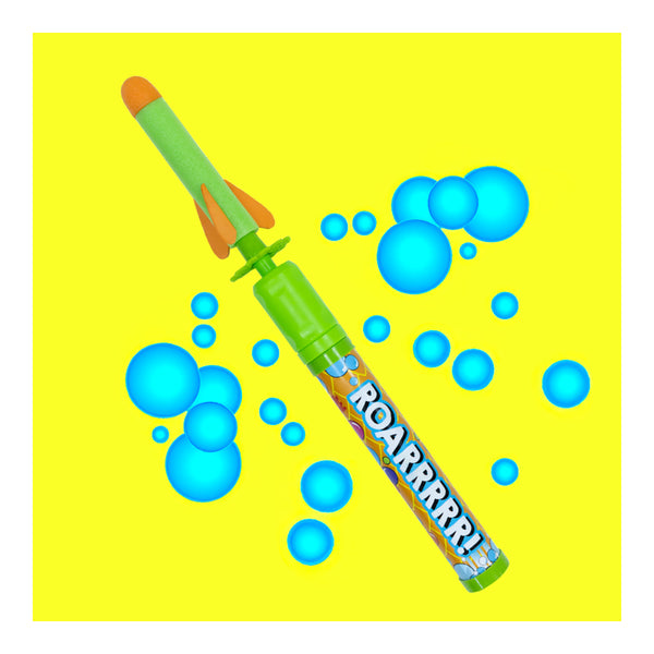 Rocket-Shaped Bubble Wand Toy | Green and Orange, Kids Outdoor Play