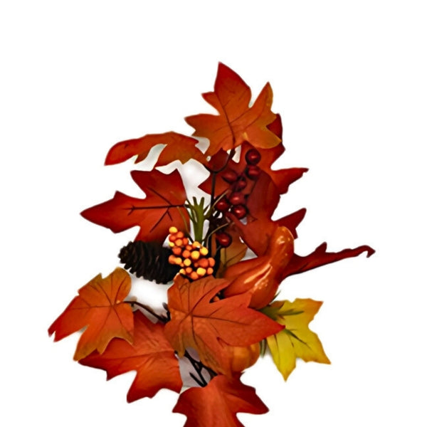 Autumn Collection Autumn Leaves Pumpkin Spray | 40cm