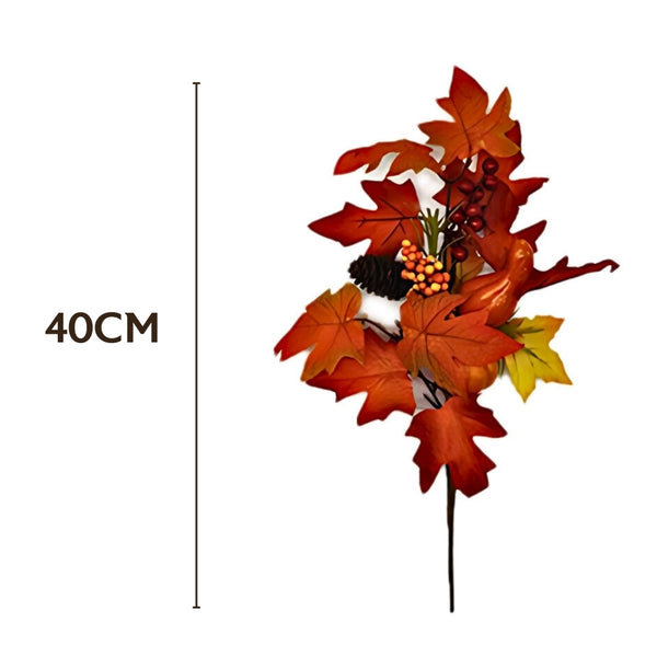 Autumn Collection Autumn Leaves Pumpkin Spray | 40cm