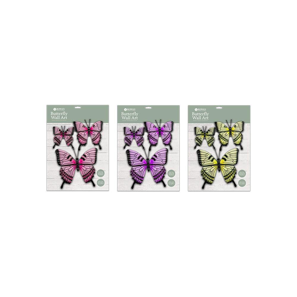 Butterfly Wall Decorations 3pk