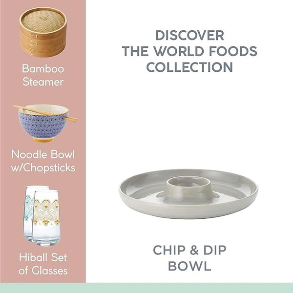 Typhoon World Foods Grey Chip And Dip Bowl