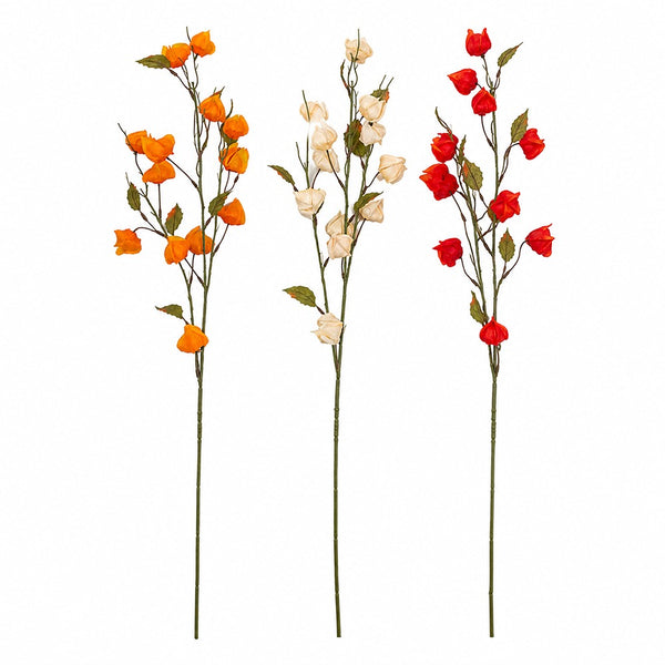 Decorative Chinese Lantern Artificial Flower Stem - 80cm, Assorted Colours