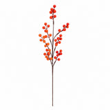 Autumn Berry Artificial Decorative Stem - Orange and Red, 50cm