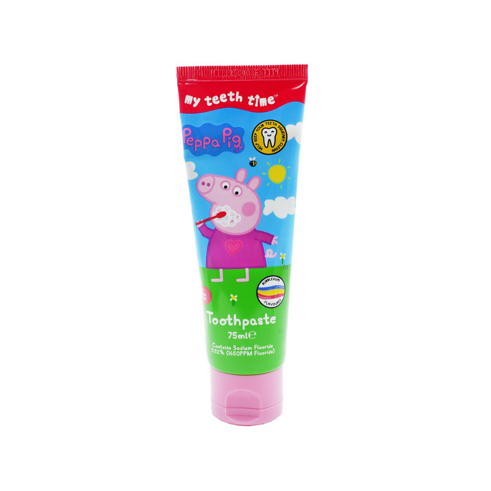 My Teeth Time Peppa Pig Toothpaste | Bubblegum Flavour, 1450 ppm Fluoride, 75 ml